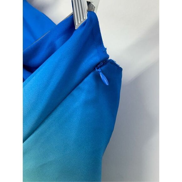 Lauren Ralph Lauren Halter Top Size Small Blue Green Ombre Sleeveless‎ Zip Up - Picture 12 of 14